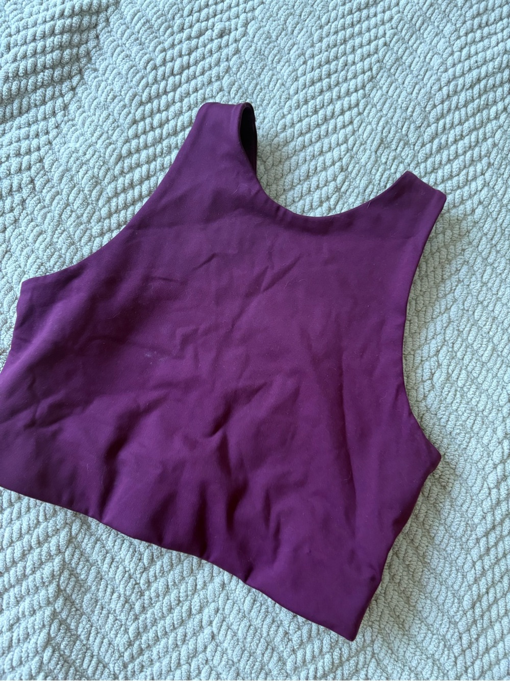 girlfriend collective Plum Crop Tank Top